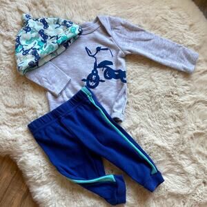 Quiltex Long Sleeve Tee and Pants with Tricycle Baby Boy
